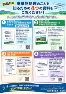 廃棄物処理施設について（4つの資料のチラシ）